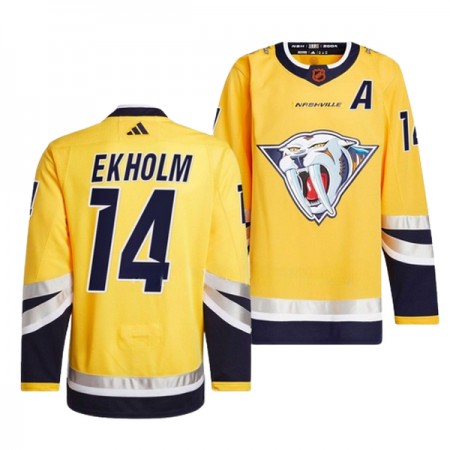 Nashville Predators Trikot Mattias Ekholm 14 Adidas 2022-23 Gelb Reverse Retro 2.0 Authentic - Herren
